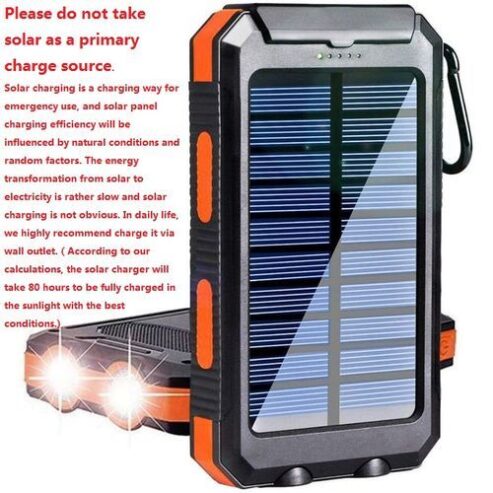 YELOMIN 10000mAh Solar Portable Power Bank On Jumia
