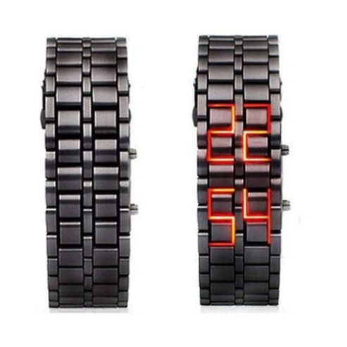 Black Full Metal Digital Lava Wrist Watch- Unisex On Jumia Nigeria.