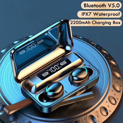 GUIXIA F9 Wireless Headset Bluetooth Earphone True Bass With Power Bank On Jumia
