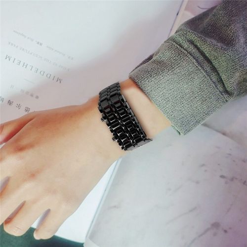 Black Full Metal Digital Lava Wrist Watch- Unisex On Jumia Nigeria.