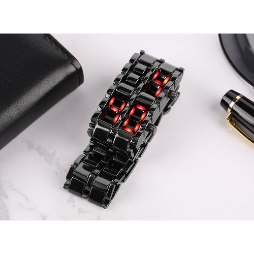 Black Full Metal Digital Lava Wrist Watch- Unisex On Jumia Nigeria.